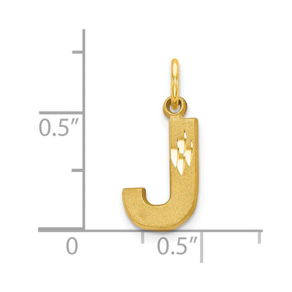 10K Yellow Gold Initial J Charm