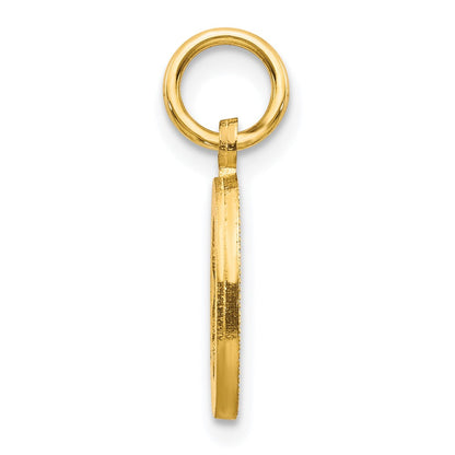 10K Yellow Gold Initial O Charm