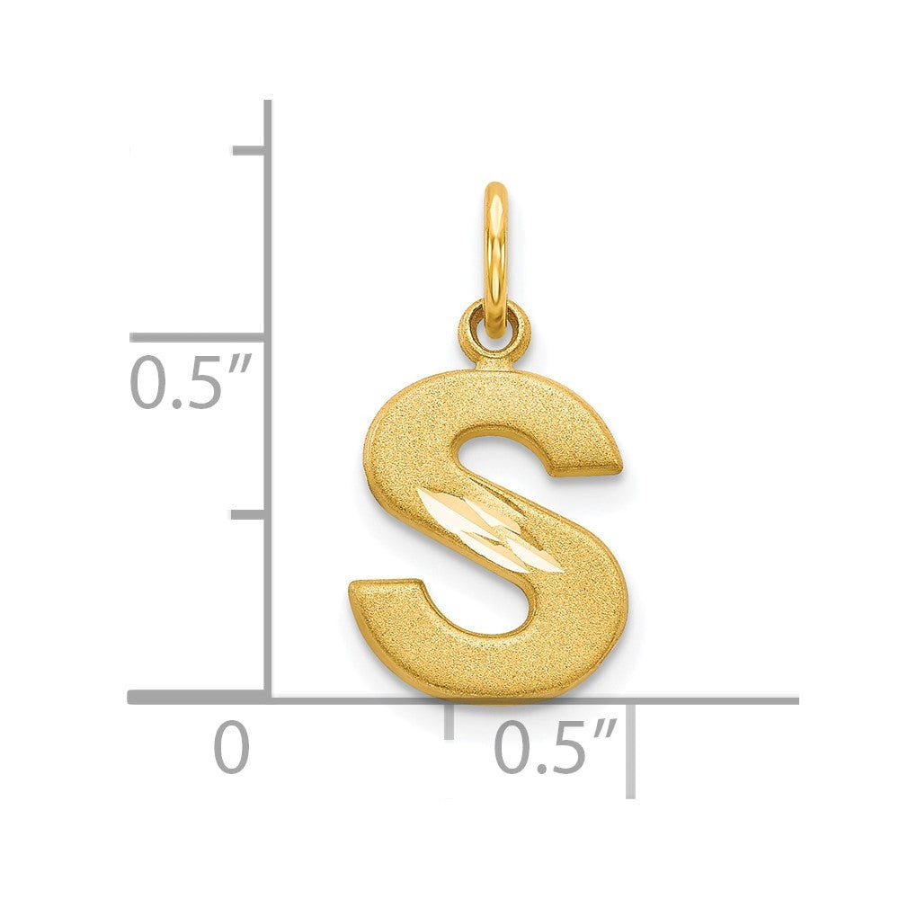 10K Yellow Gold Initial S Charm