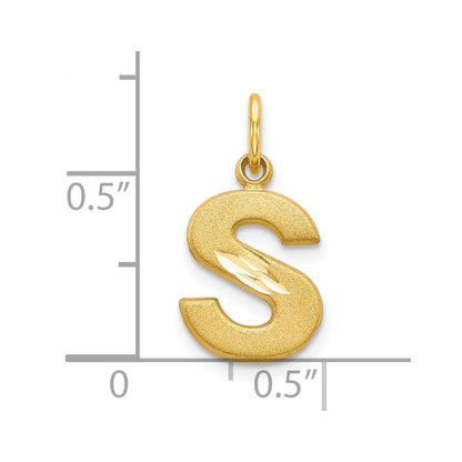 10K Yellow Gold Initial S Charm