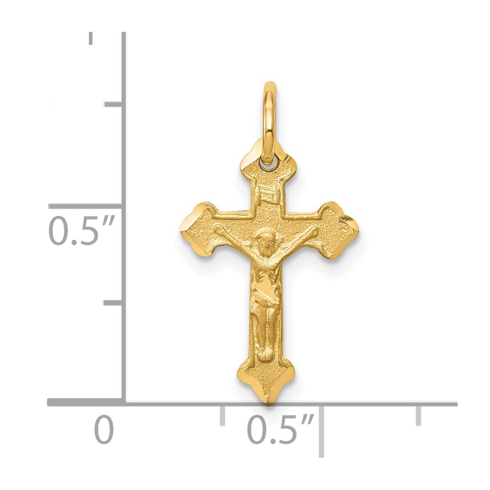 10K Yellow Gold Crucifix Charm