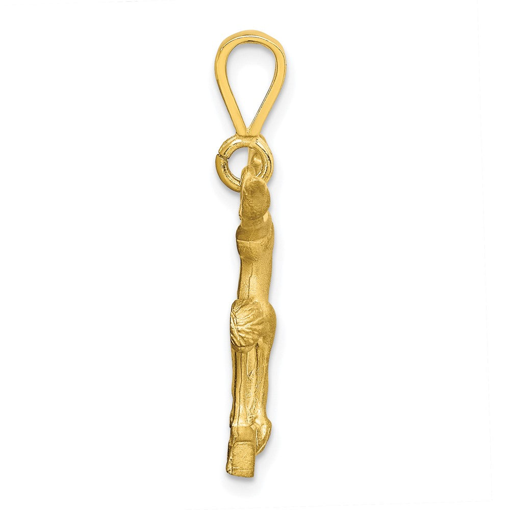 10K Yellow Gold Solid Gymnast Charm