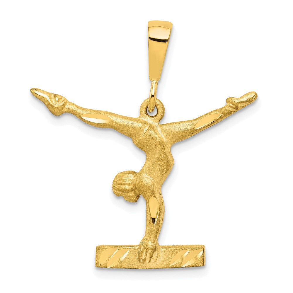 10K Yellow Gold Solid Gymnast Charm