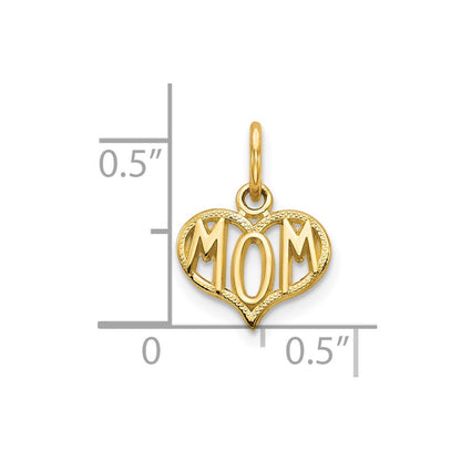 10K Yellow Gold Mom Charm