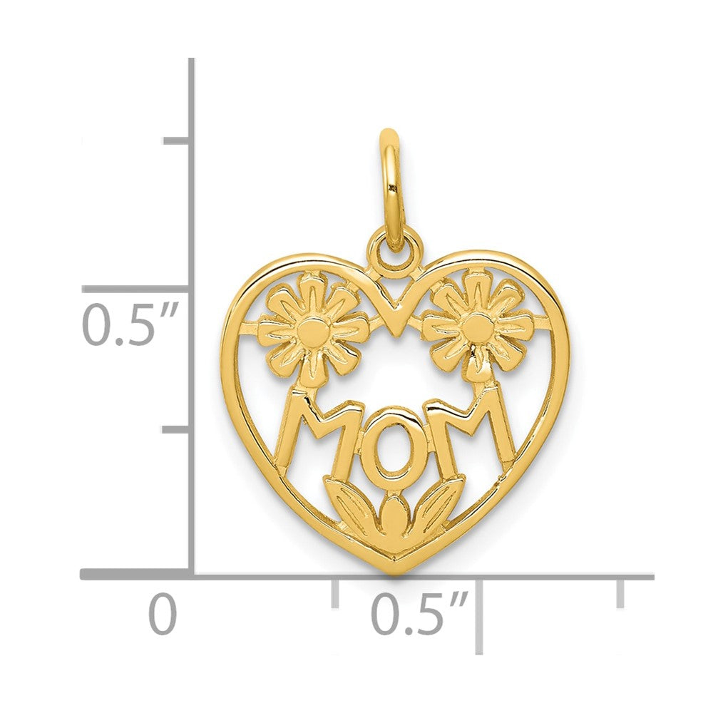 10K Yellow Gold Mom Charm