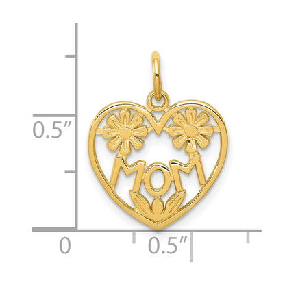 10K Yellow Gold Mom Charm