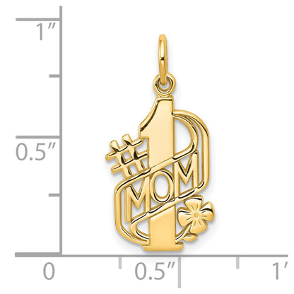 10K Yellow Gold #1 Mom Charm
