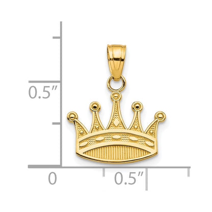 10K Yellow Gold Crown Charm