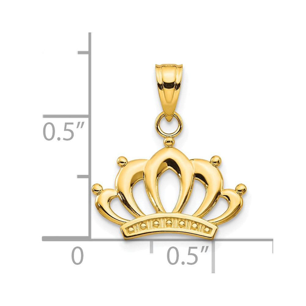 10K Yellow Gold Crown Charm