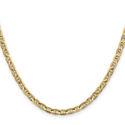 10K Yellow Gold 3.75mm Concave Anchor Chain