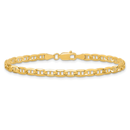 10K Yellow Gold 3.75mm Concave Anchor Chain