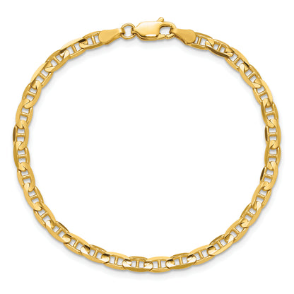 10K Yellow Gold 3.75mm Concave Anchor Chain
