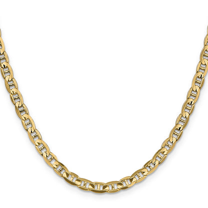 10K Yellow Gold 4.5mm Concave Anchor Chain