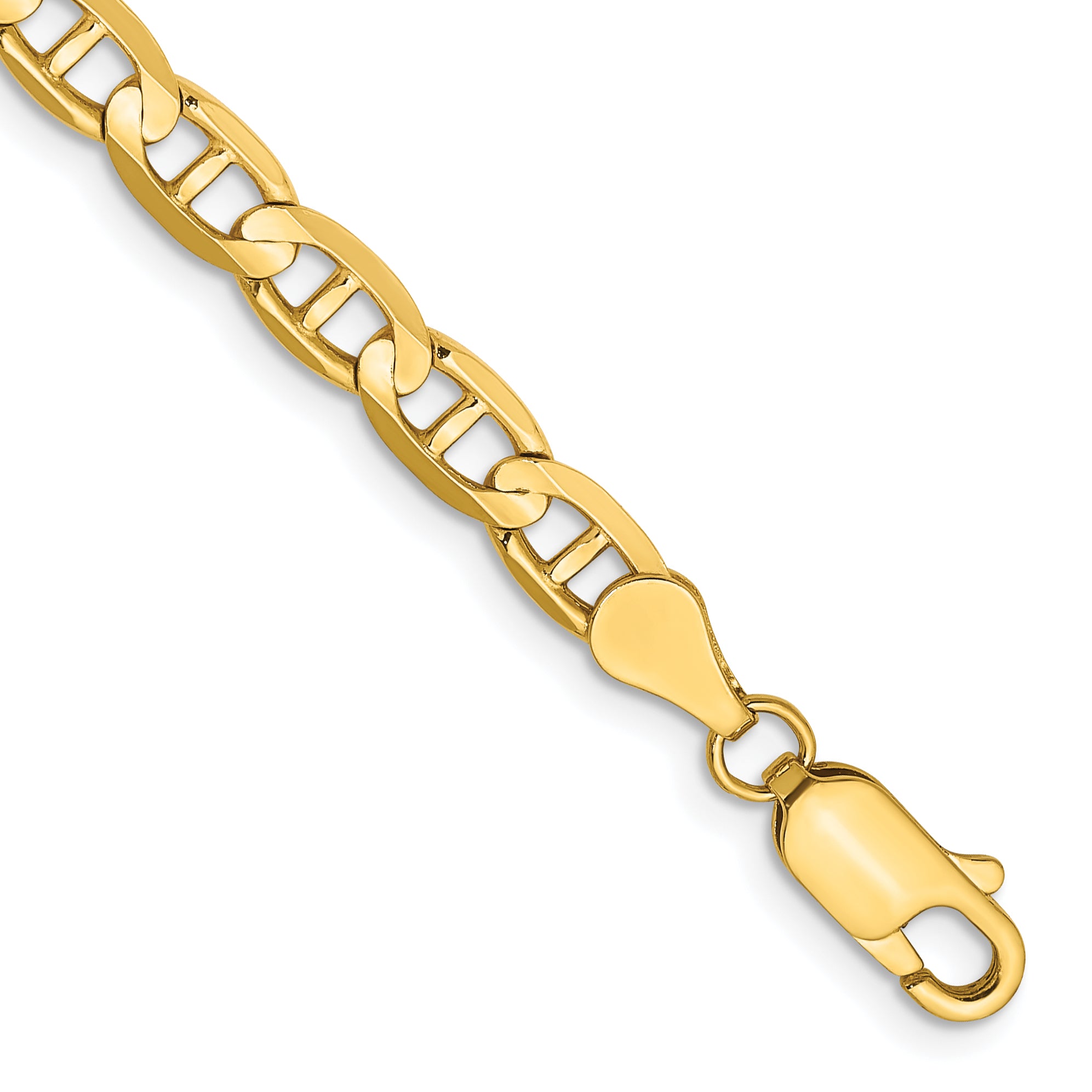 10K Yellow Gold 4.5mm Concave Anchor Chain
