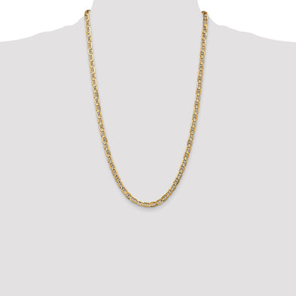 10K Yellow Gold 10K 5.25mm Concave Anchor Chain