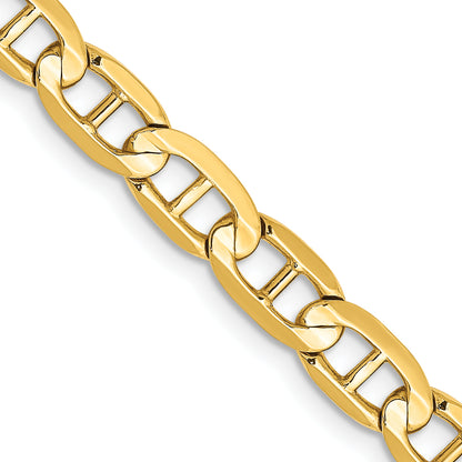 10K Yellow Gold 10K 5.25mm Concave Anchor Chain