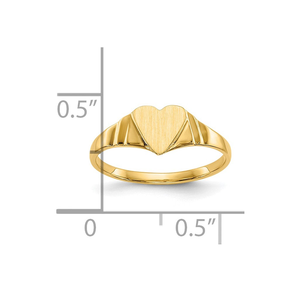 10K Yellow Gold 10K Children'S Signet Ring