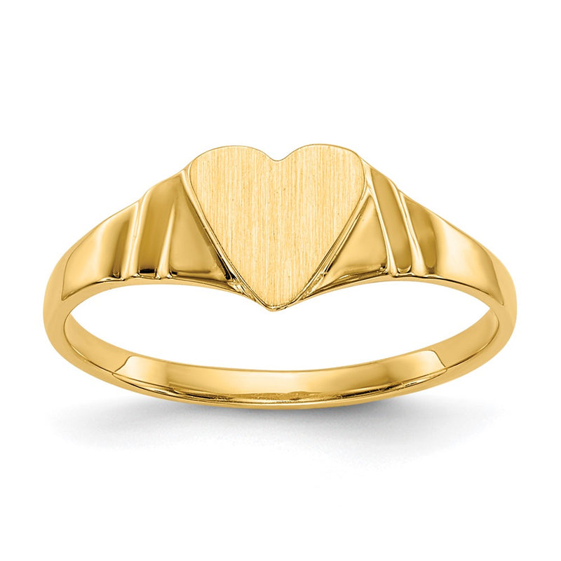 10K Yellow Gold 10K Children'S Signet Ring