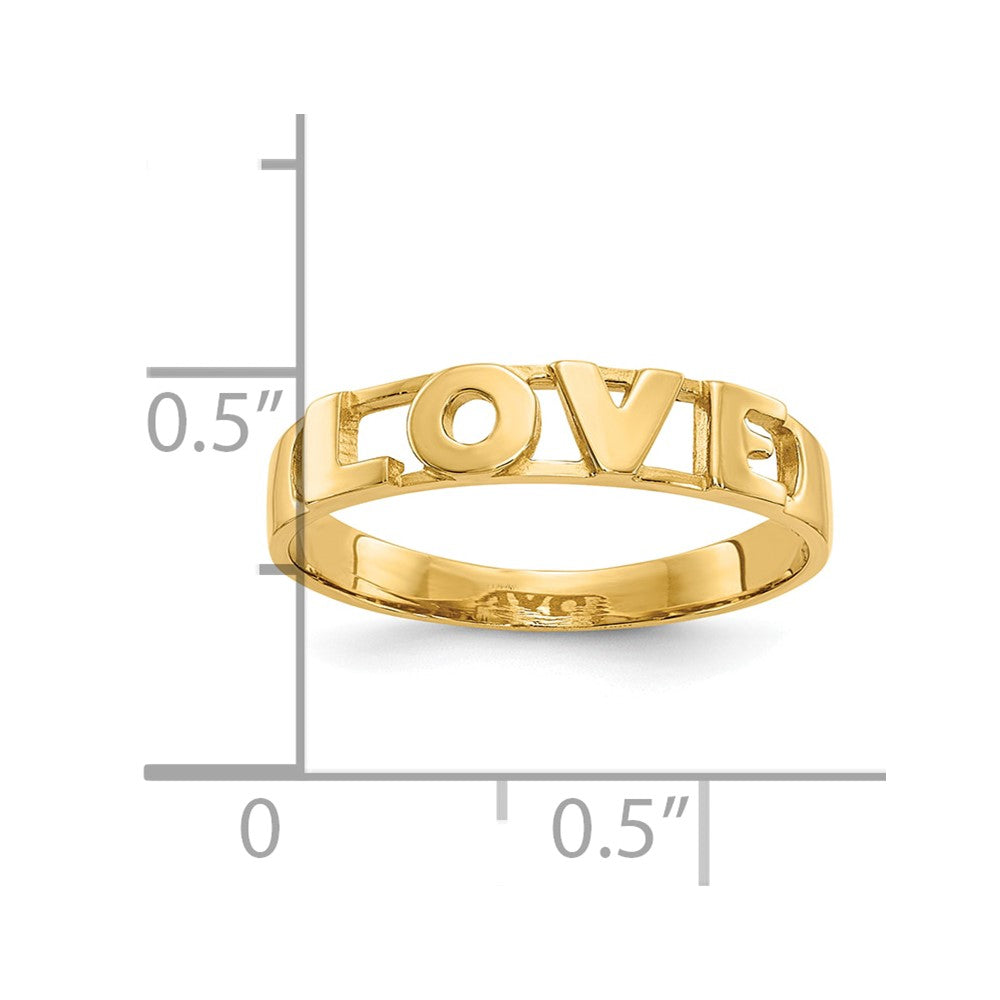 10K Yellow Gold 10K Love Ring