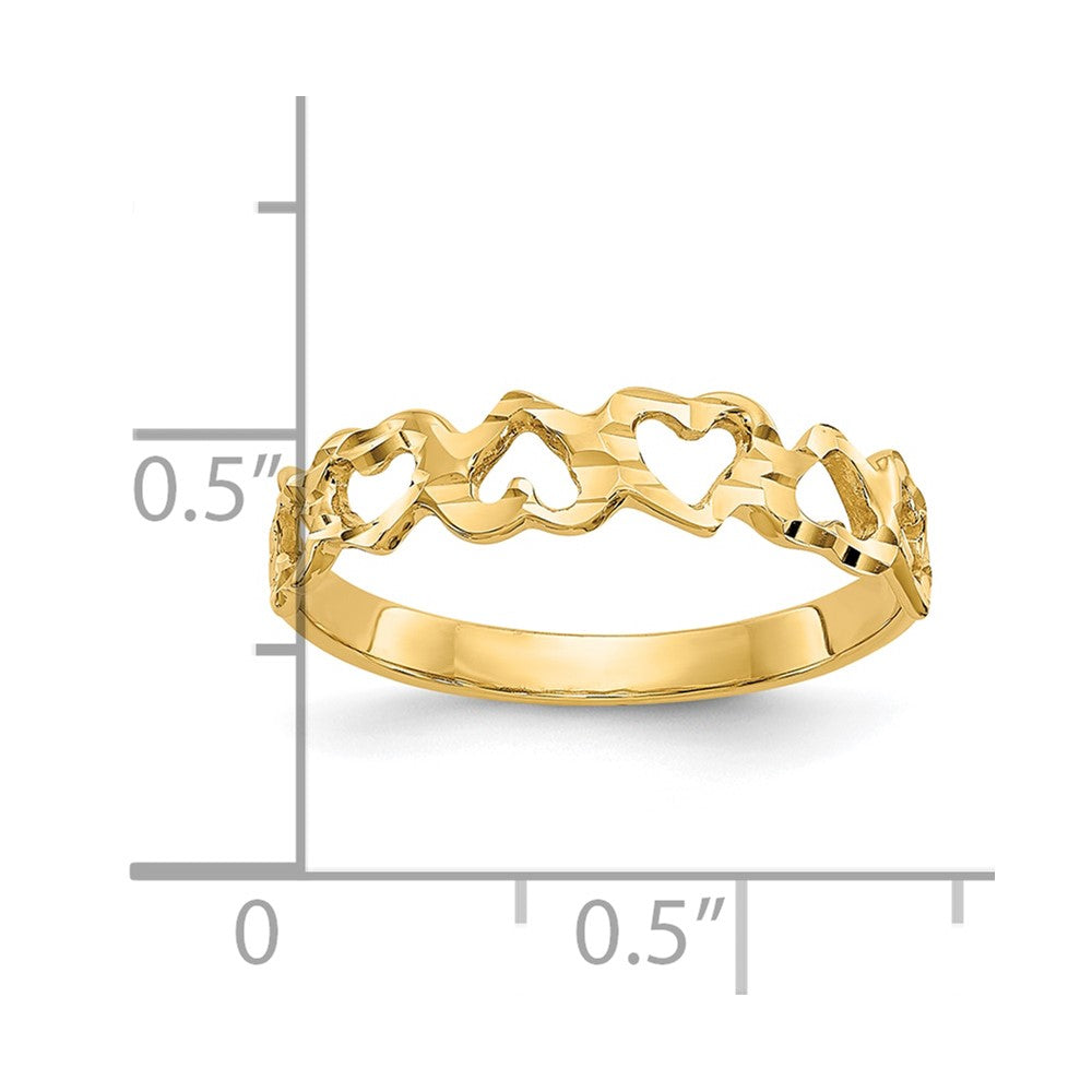 10K Yellow Gold 10K Heart Ring