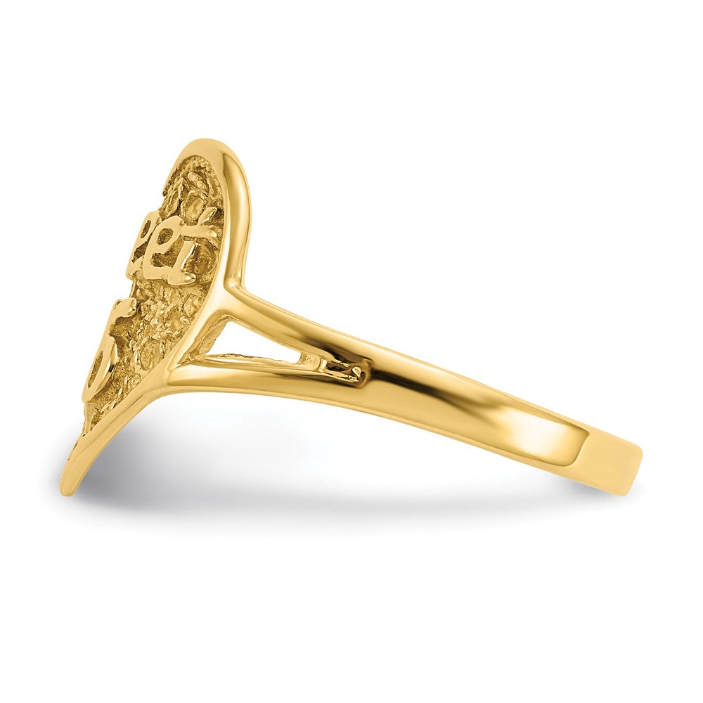 10K Yellow Gold 10K Sweet 16 Heart Ring