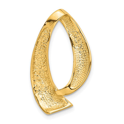 10K Yellow Gold 10K Fits Up To 8mm Regular, 10mm Fancy Reversible Omega Slide