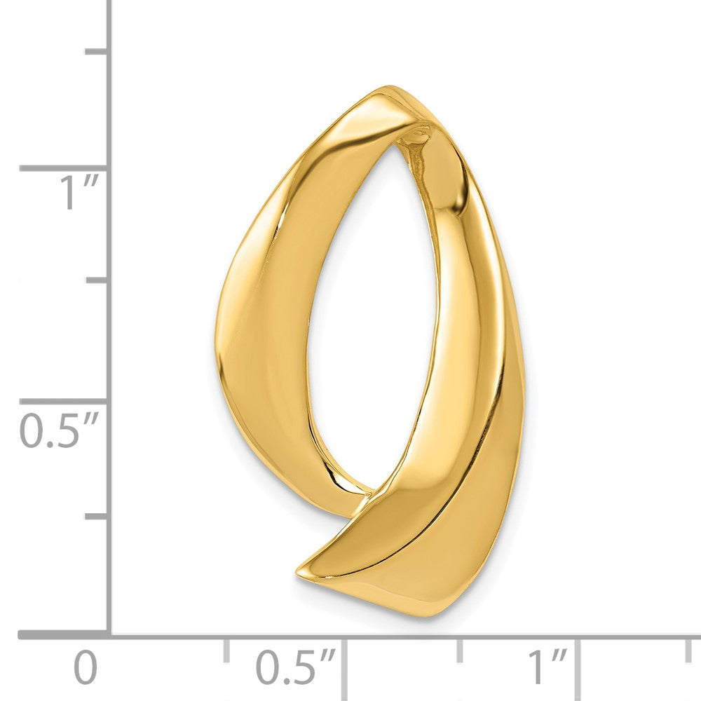 10K Yellow Gold 10K Fits Up To 8mm Regular, 10mm Fancy Reversible Omega Slide