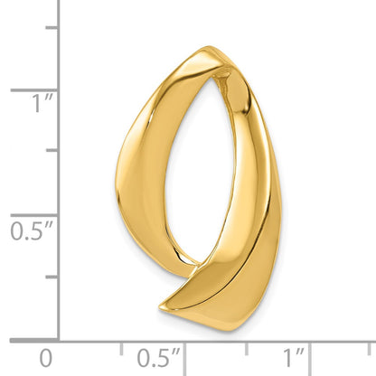 10K Yellow Gold 10K Fits Up To 8mm Regular, 10mm Fancy Reversible Omega Slide