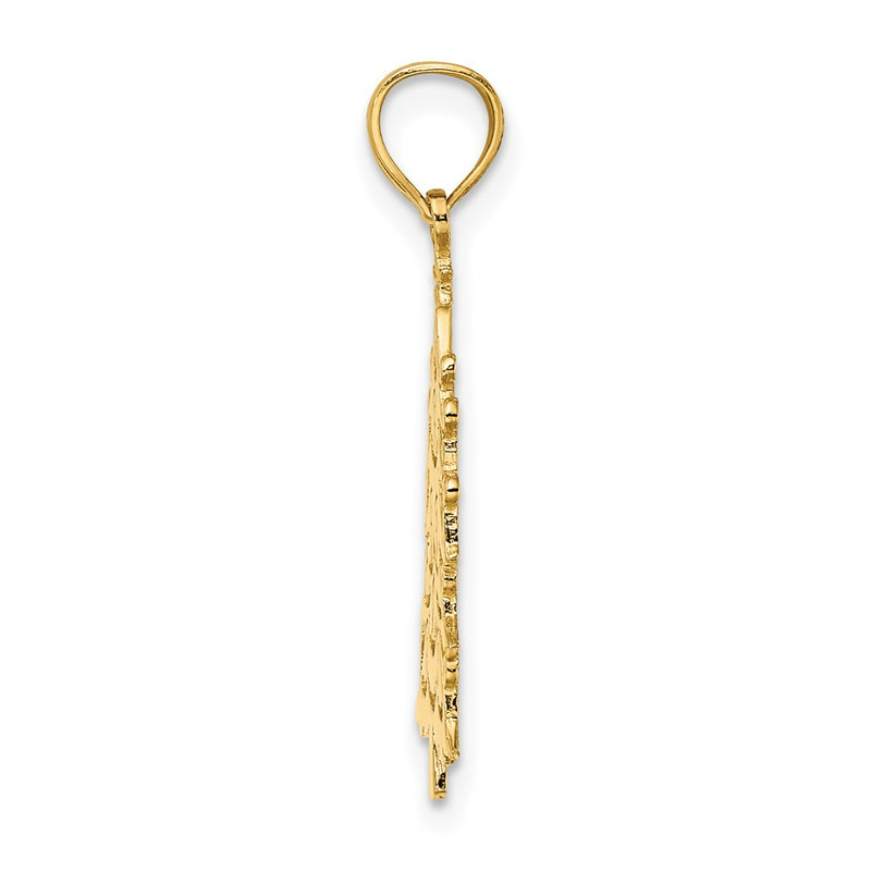 10K Yellow Gold 10K Polished Christmas Tree Pendant