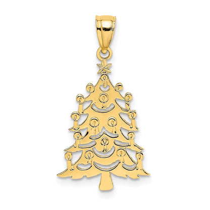 10K Yellow Gold 10K Polished Christmas Tree Pendant
