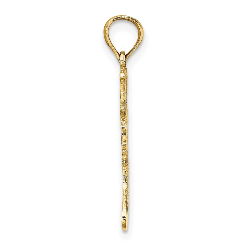 10K Yellow Gold 10K Polished Christmas Stocking Pendant