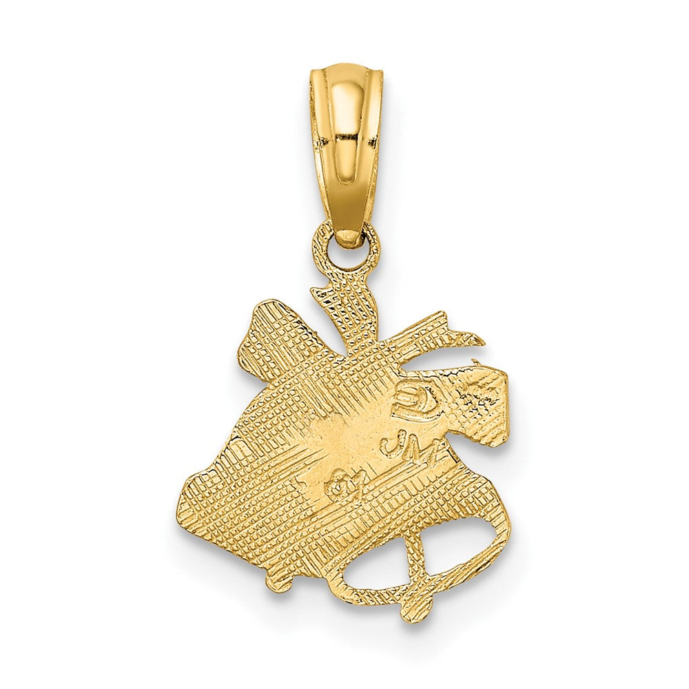 10K Yellow Gold 10K Polished Christmas Bells Pendant