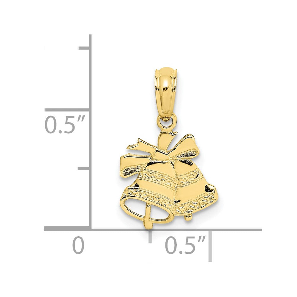 10K Yellow Gold 10K Polished Christmas Bells Pendant