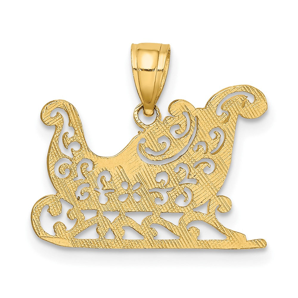 10K Yellow Gold 10K Polished Sleigh Pendant