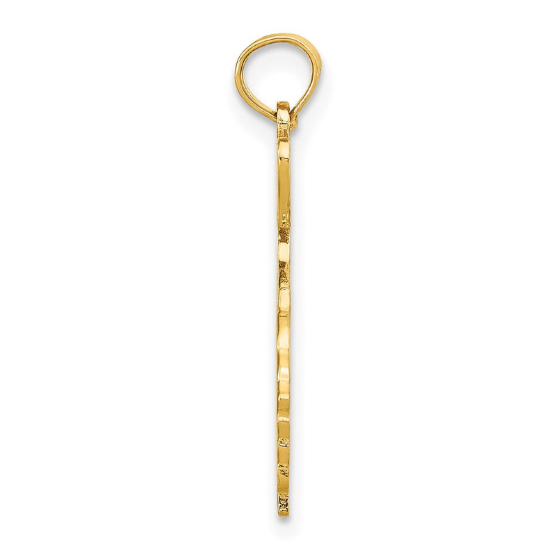 10K Yellow Gold 10K Solid Georgia State Pendant