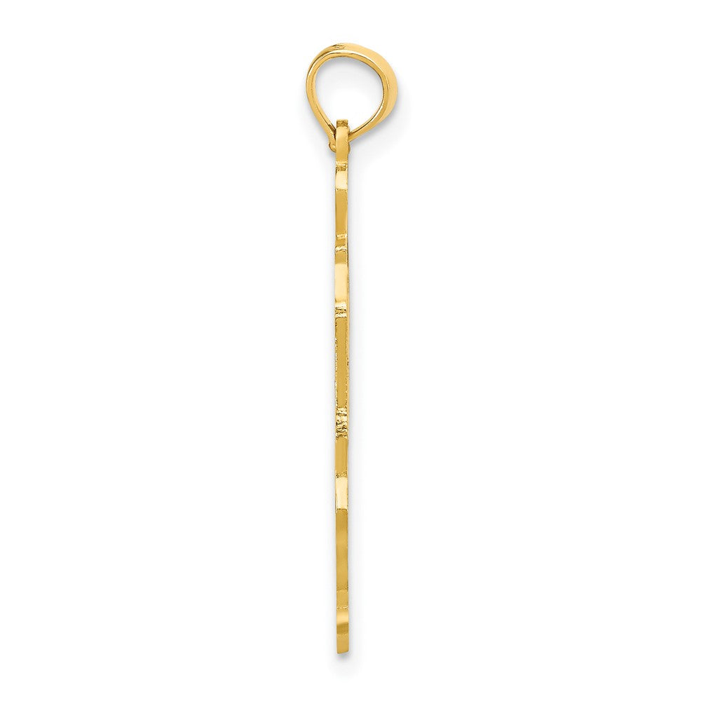10K Yellow Gold 10K Solid Illinois State Pendant