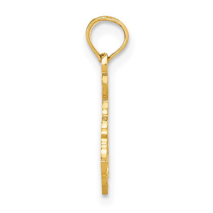 10K Yellow Gold 10K Solid Kentucky State Pendant