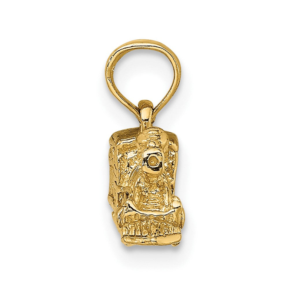 10K Yellow Gold 10K 3-D Locomotive Pendant
