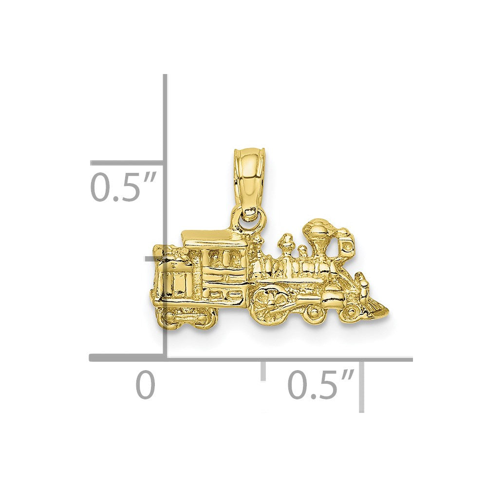 10K Yellow Gold 10K 3-D Locomotive Pendant