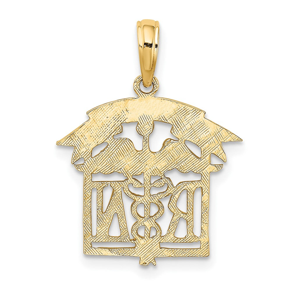 10K Yellow Gold Registered Nurse Charm