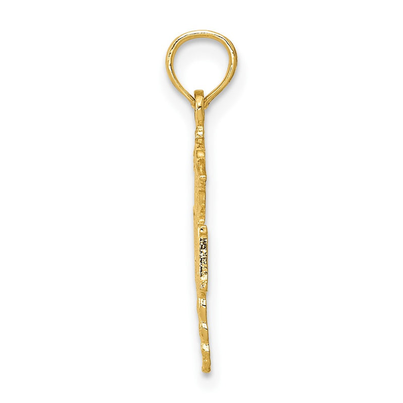 10K Yellow Gold 10K Rn Caduceus Pendant