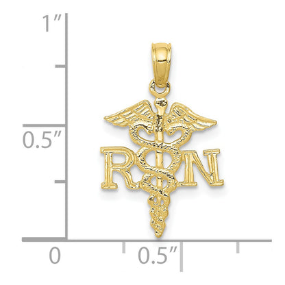 10K Yellow Gold 10K Rn Caduceus Pendant