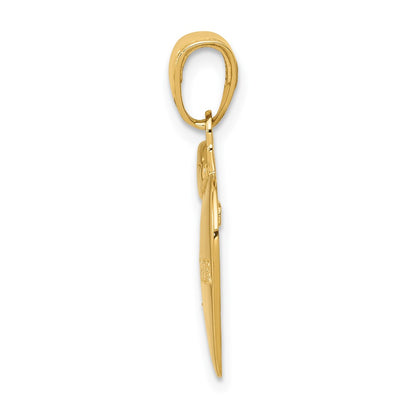 10K Yellow Gold #1 Teacher Apple Pendant