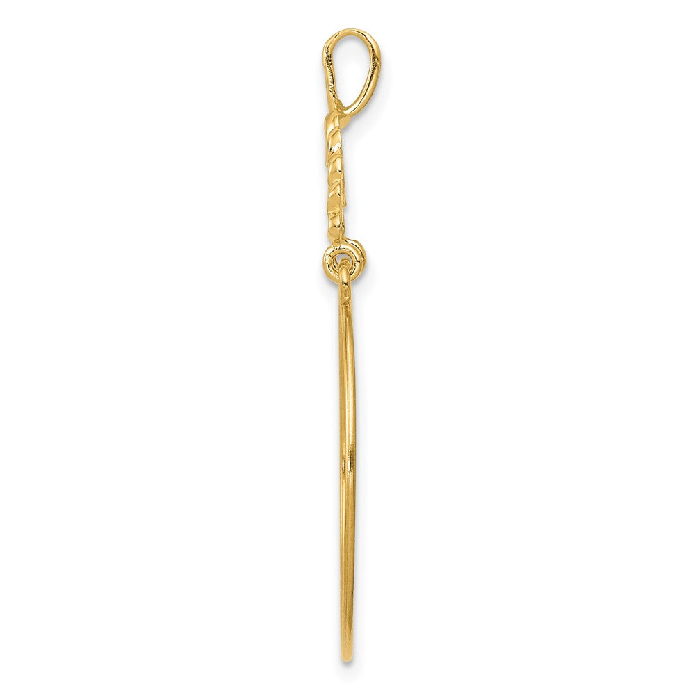 10K Yellow Gold Polished 5-Heart Charm Holder