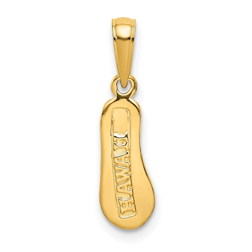 10K Yellow Gold 10K 3-D Hawaii Flip-Flop Pendant