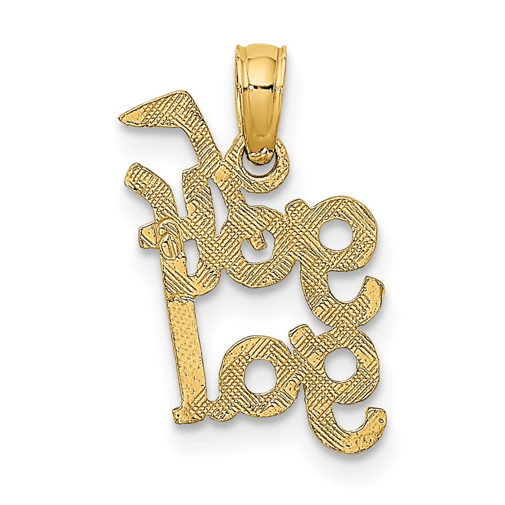 10K Yellow Gold 10K Solid Polished Golf Gal Charm