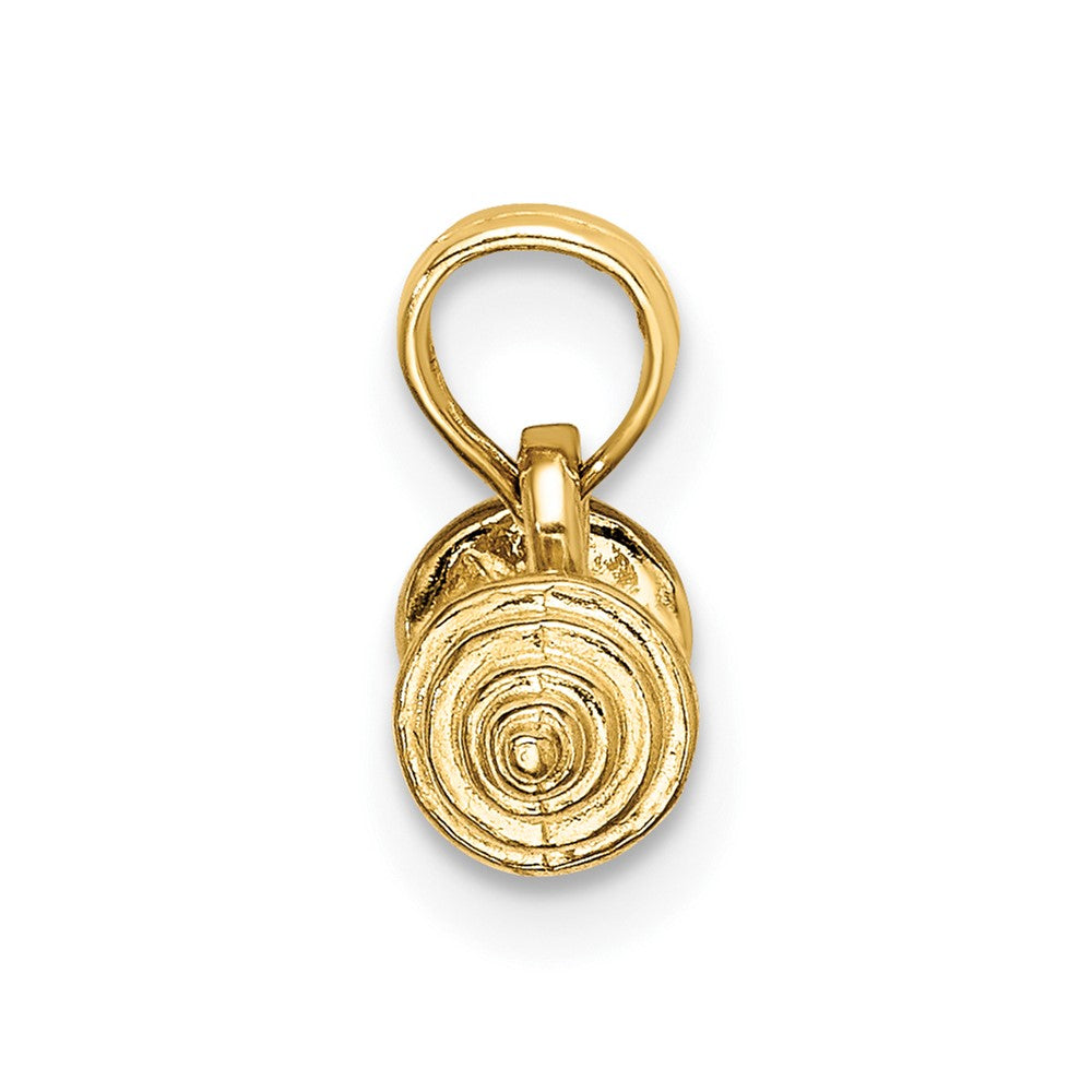 10K Yellow Gold 10K Solid Polished 3-D Dumbbell Charm