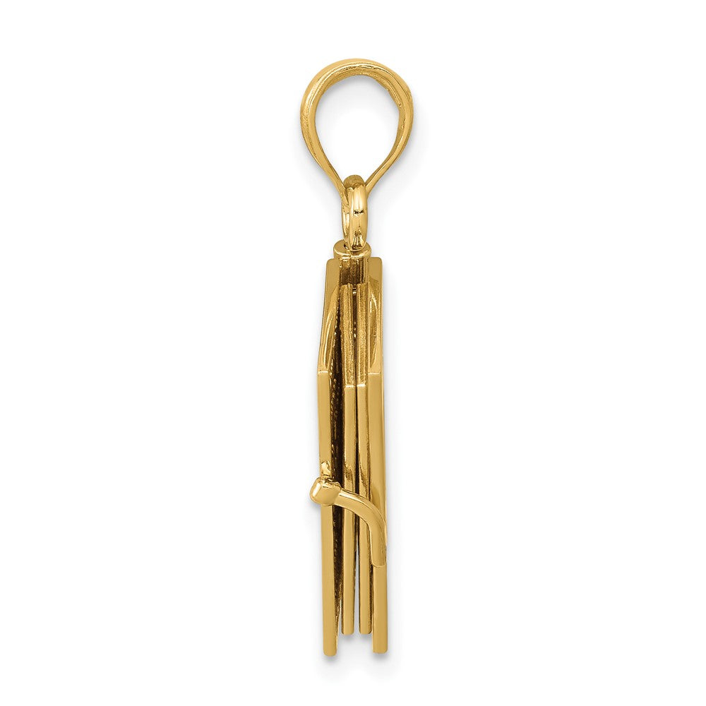 10K Yellow Gold 10K 3D Lords Prayer Bible Pendant