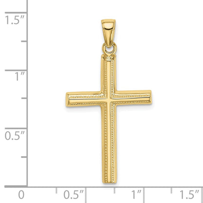 10K Yellow Gold 10K Polished Cross Pendant
