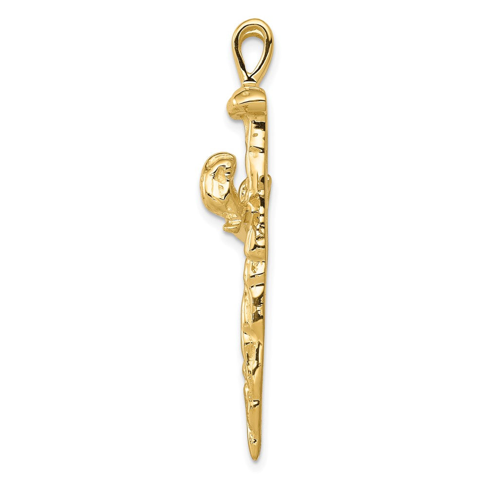10K Yellow Gold Polished Cross Charm